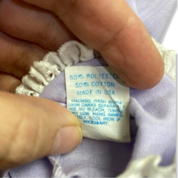 ⭐️Vintage 1980s Lavender Collar Shirt Blouse - Picture 4 of 4